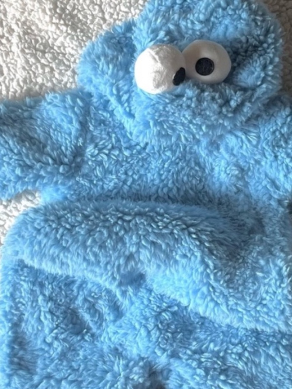 Blue Cozy Fleece Baby One-Piece with Hood - Picture 4 of 12